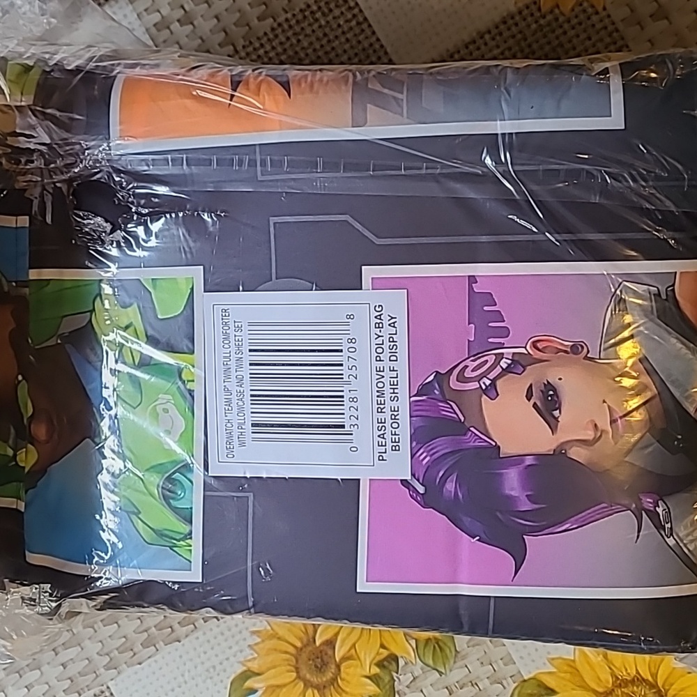 NWT Overwatch Team Up Blizzard Twin/Full Comforter & Twin Sheet Set